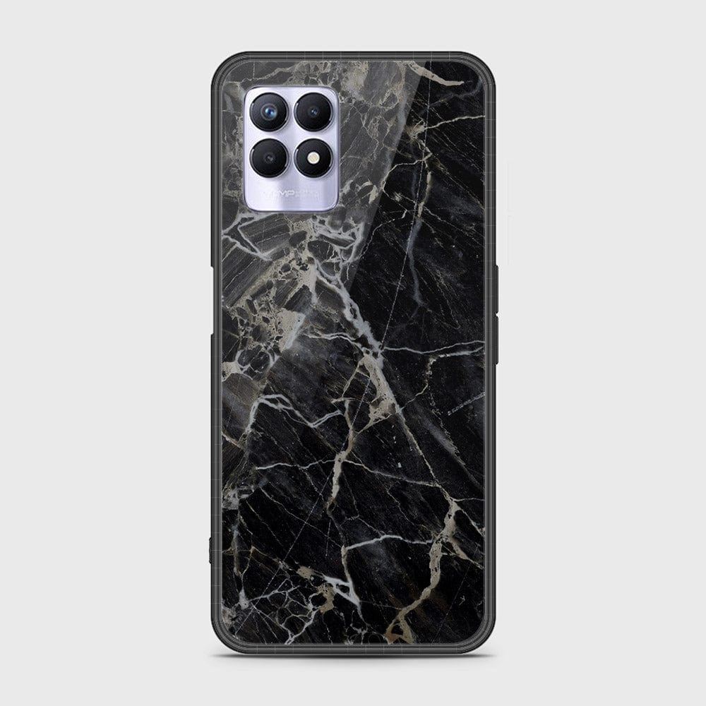 Realme Narzo 50 4G Cover - Black Marble Series - HQ Ultra Shine Premium Infinity Glass Soft Silicon Borders Case