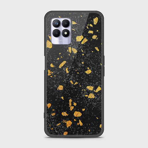 Realme 8i Cover - Black Marble Series - HQ Ultra Shine Premium Infinity Glass Soft Silicon Borders Case