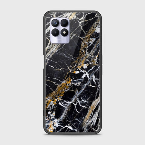 Realme Narzo 50 4G Cover - Black Marble Series - HQ Ultra Shine Premium Infinity Glass Soft Silicon Borders Case