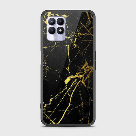 Realme Narzo 50 4G Cover - Black Marble Series - HQ Ultra Shine Premium Infinity Glass Soft Silicon Borders Case