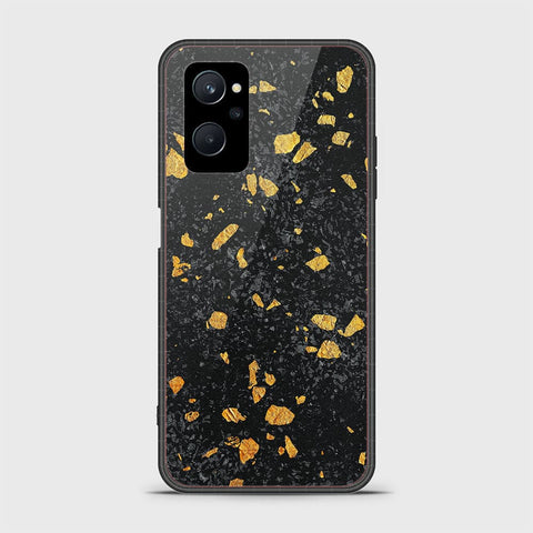 Realme 9i Cover - Black Marble Series - HQ Ultra Shine Premium Infinity Glass Soft Silicon Borders Case