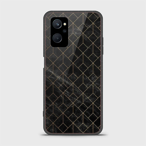 Realme 9i Cover - Black Marble Series - HQ Ultra Shine Premium Infinity Glass Soft Silicon Borders Case