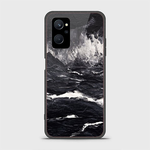 Realme 9i Cover - Black Marble Series - HQ Ultra Shine Premium Infinity Glass Soft Silicon Borders Case