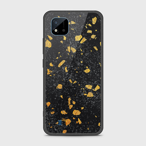 Realme Narzo 50i Cover- Black Marble Series - HQ Ultra Shine Premium Infinity Glass Soft Silicon Borders Case