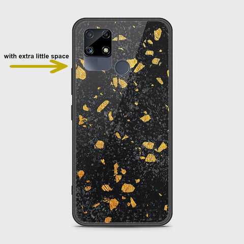 Realme C25s Cover- Black Marble Series - HQ Ultra Shine Premium Infinity Glass Soft Silicon Borders Case