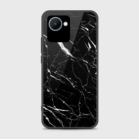 Realme C30s Cover- Black Marble Series - HQ Ultra Shine Premium Infinity Glass Soft Silicon Borders Case