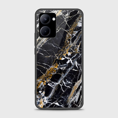 Realme C33 Cover- Black Marble Series - HQ Ultra Shine Premium Infinity Glass Soft Silicon Borders Case