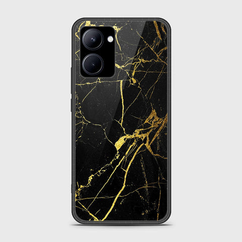 Realme C33 Cover- Black Marble Series - HQ Ultra Shine Premium Infinity Glass Soft Silicon Borders Case