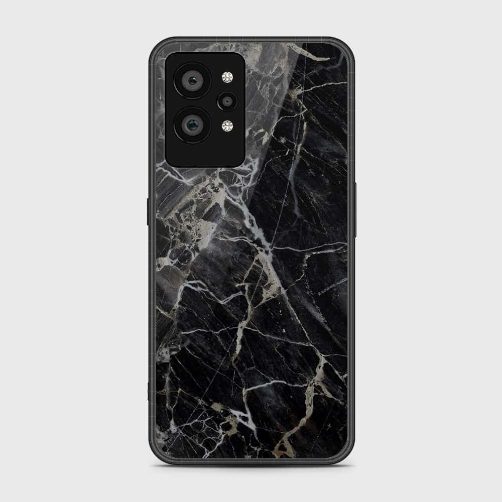 Realme GT2 Pro Cover- Black Marble Series - HQ Ultra Shine Premium Infinity Glass Soft Silicon Borders Case