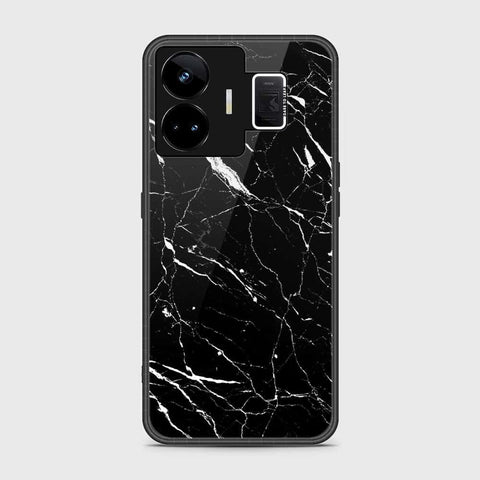 Realme GT Neo 5 Cover- Black Marble Series - HQ Ultra Shine Premium Infinity Glass Soft Silicon Borders Case