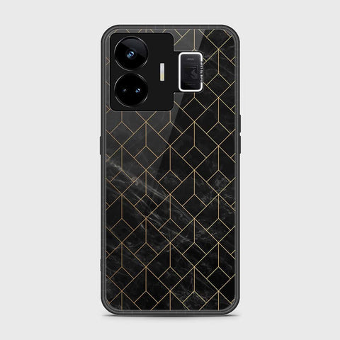 Realme GT Neo 5 Cover- Black Marble Series - HQ Ultra Shine Premium Infinity Glass Soft Silicon Borders Case