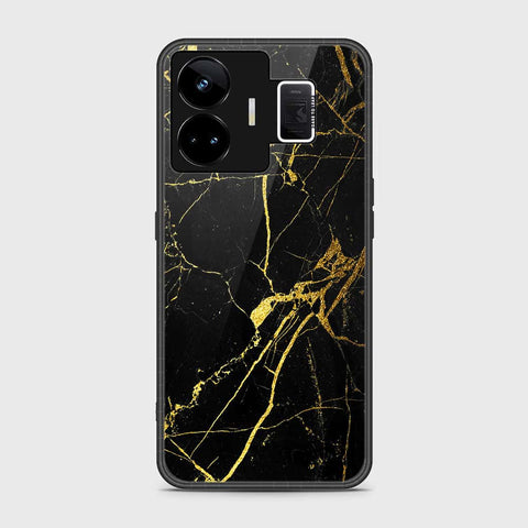 Realme GT Neo 5 Cover- Black Marble Series - HQ Ultra Shine Premium Infinity Glass Soft Silicon Borders Case