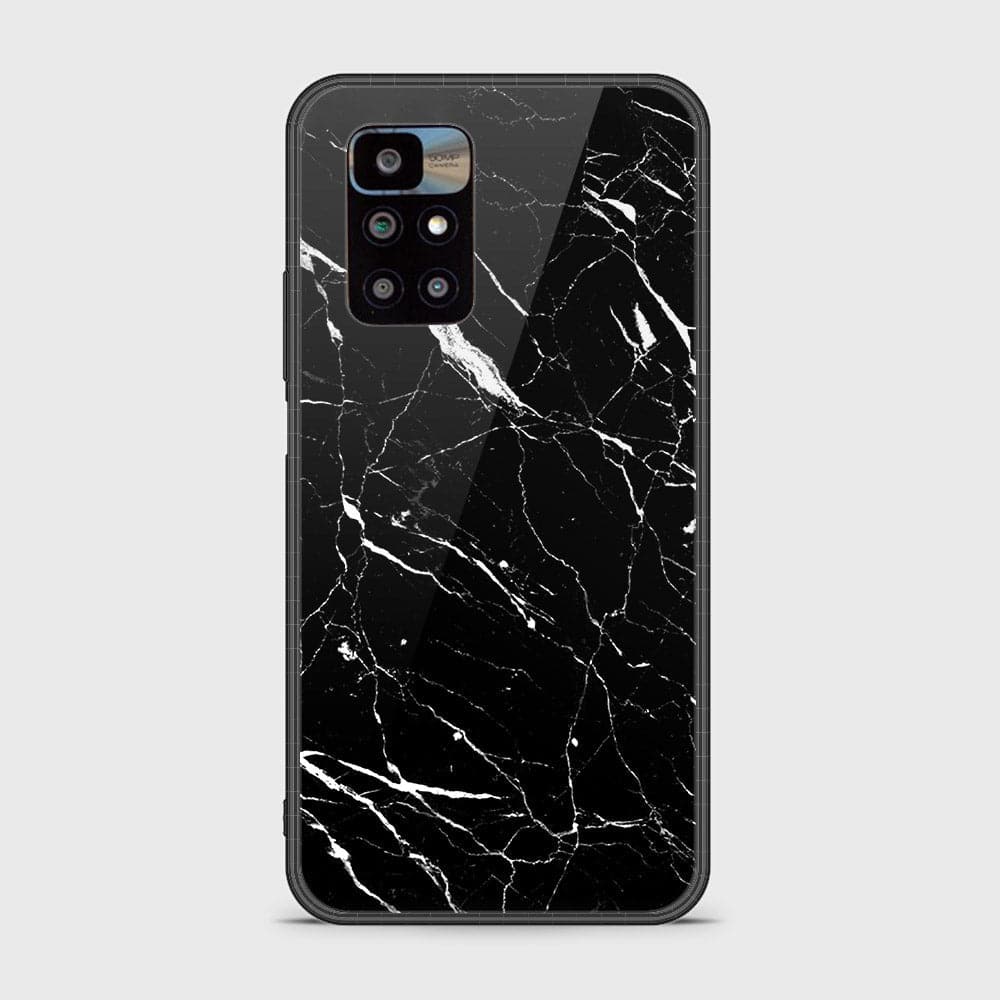 Xiaomi Redmi 10 Cover - Black Marble Series - HQ Ultra Shine Premium Infinity Glass Soft Silicon Borders Case