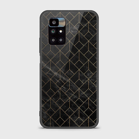 Xiaomi Redmi 10 Cover - Black Marble Series - HQ Ultra Shine Premium Infinity Glass Soft Silicon Borders Case