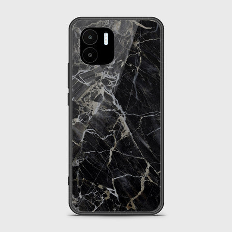 Xiaomi Redmi A2 2023 Cover - Black Marble Series - HQ Ultra Shine Premium Infinity Glass Soft Silicon Borders Case