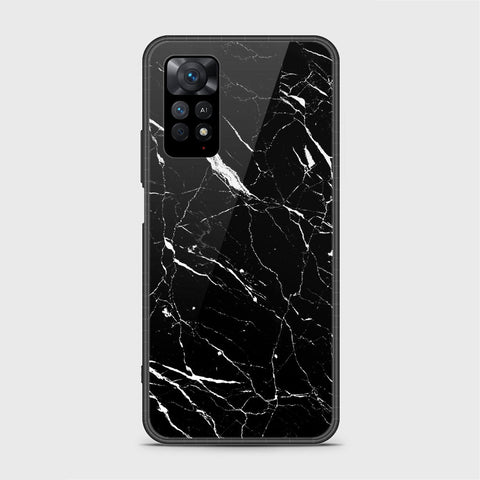 Xiaomi Redmi Note 11S Cover- Black Marble Series - HQ Ultra Shine Premium Infinity Glass Soft Silicon Borders Case