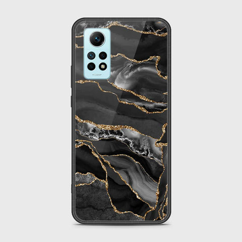 Xiaomi Redmi Note 12 Pro 4G Cover- Black Marble Series - HQ Ultra Shine Premium Infinity Glass Soft Silicon Borders Case