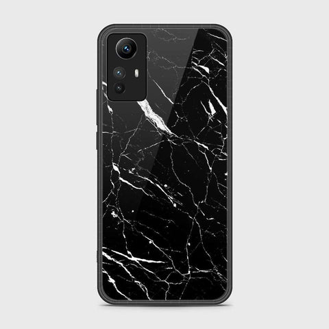 Xiaomi Redmi Note 12S Cover- Black Marble Series - HQ Ultra Shine Premium Infinity Glass Soft Silicon Borders Case