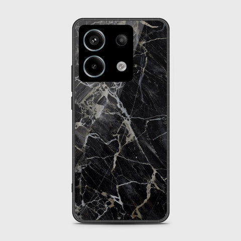 Xiaomi Redmi Note 13 Pro 4G Cover- Black Marble Series - HQ Ultra Shine Premium Infinity Glass Soft Silicon Borders Case