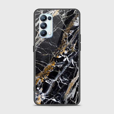 Oppo Reno 5 Pro 5G Cover - Black Marble Series - HQ Ultra Shine Premium Infinity Glass Soft Silicon Borders Case