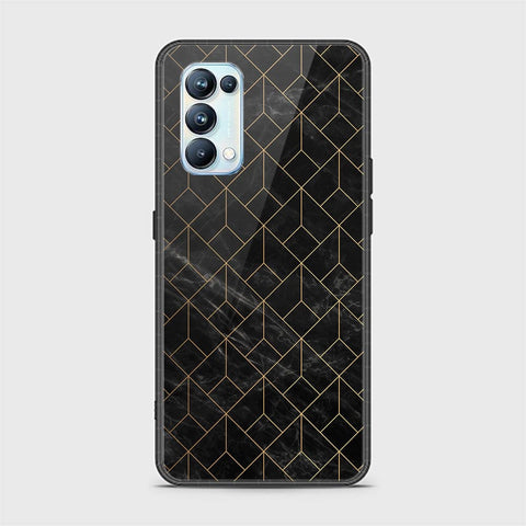 Oppo Reno 5 Pro 5G Cover - Black Marble Series - HQ Ultra Shine Premium Infinity Glass Soft Silicon Borders Case