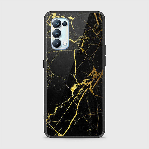 Oppo Reno 5 Pro 5G Cover - Black Marble Series - HQ Ultra Shine Premium Infinity Glass Soft Silicon Borders Case