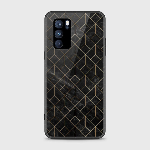 Oppo Reno 6 Pro 5G Cover - Black Marble Series - HQ Ultra Shine Premium Infinity Glass Soft Silicon Borders Case