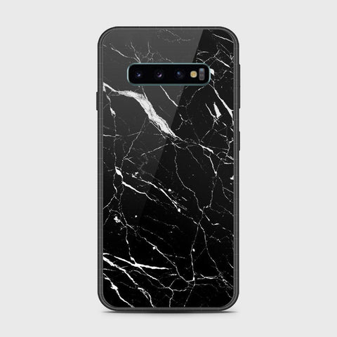 Samsung Galaxy S10 5G Cover- Black Marble Series - HQ Ultra Shine Premium Infinity Glass Soft Silicon Borders Case