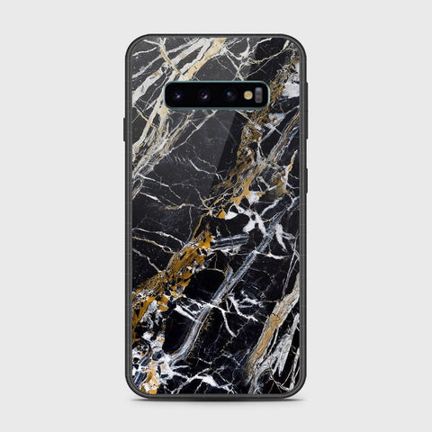 Samsung Galaxy S10 5G Cover- Black Marble Series - HQ Ultra Shine Premium Infinity Glass Soft Silicon Borders Case