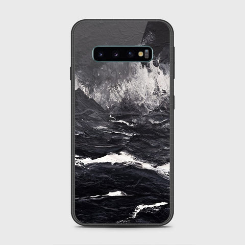 Samsung Galaxy S10 5G Cover- Black Marble Series - HQ Ultra Shine Premium Infinity Glass Soft Silicon Borders Case