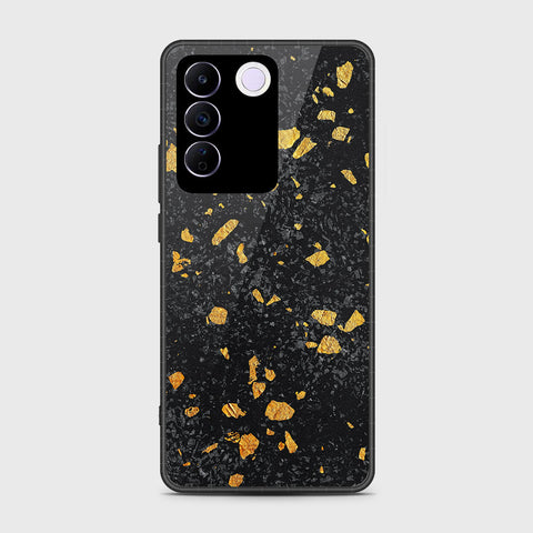 Vivo S16e Cover- Black Marble Series - HQ Ultra Shine Premium Infinity Glass Soft Silicon Borders Case