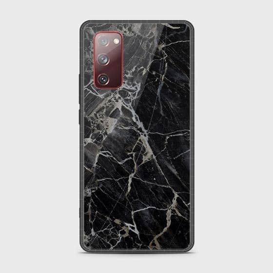 Samsung Galaxy S20 FE Cover - Black Marble Series - HQ Ultra Shine Premium Infinity Glass Soft Silicon Borders Case