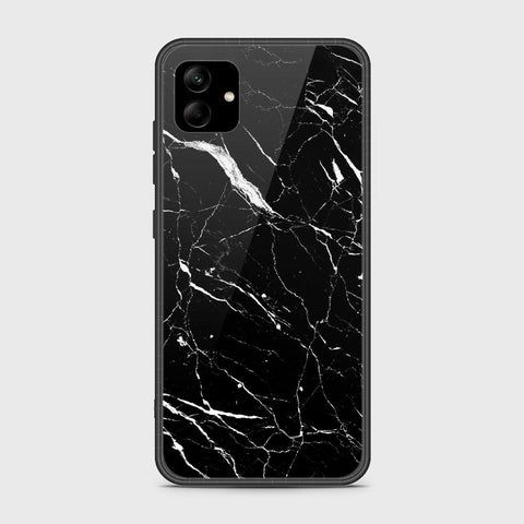 Samsung Galaxy A04 Cover- Black Marble Series - HQ Ultra Shine Premium Infinity Glass Soft Silicon Borders Case