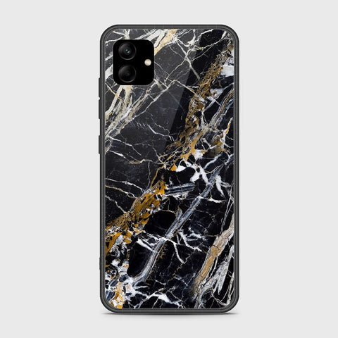 Samsung Galaxy A04 Cover- Black Marble Series - HQ Ultra Shine Premium Infinity Glass Soft Silicon Borders Case