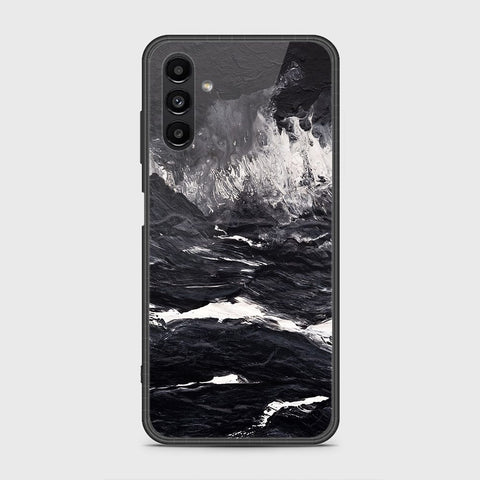 Samsung Galaxy A04s Cover- Black Marble Series - HQ Ultra Shine Premium Infinity Glass Soft Silicon Borders Case