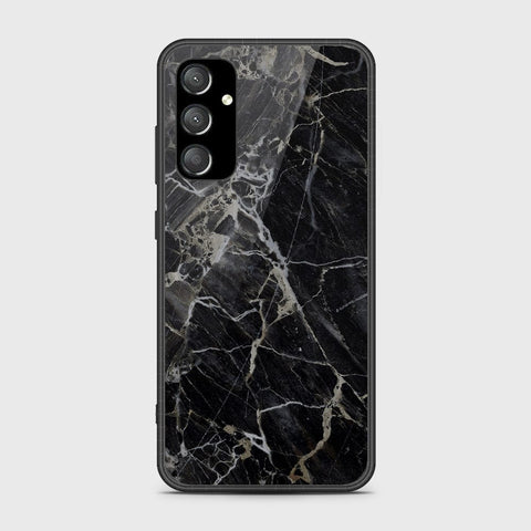 Samsung Galaxy A34 5G Cover- Black Marble Series - HQ Ultra Shine Premium Infinity Glass Soft Silicon Borders Case