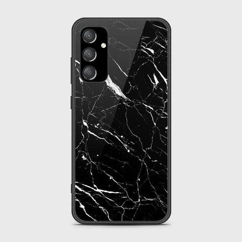 Samsung Galaxy A14 4G Cover- Black Marble Series - HQ Ultra Shine Premium Infinity Glass Soft Silicon Borders Case