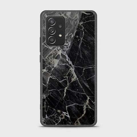 Samsung Galaxy A52 Cover - Black Marble Series - HQ Ultra Shine Premium Infinity Glass Soft Silicon Borders Case