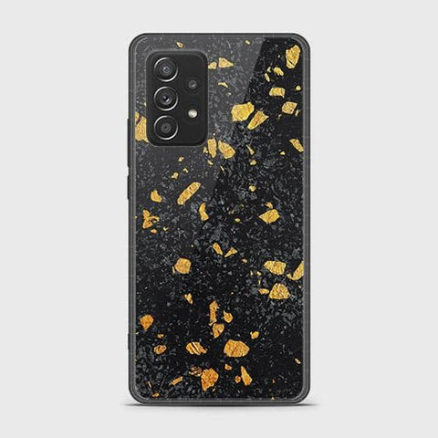 Samsung Galaxy A52 Cover - Black Marble Series - HQ Ultra Shine Premium Infinity Glass Soft Silicon Borders Case