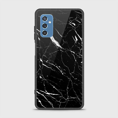 Samsung Galaxy M52 5G Cover- Black Marble Series - HQ Ultra Shine Premium Infinity Glass Soft Silicon Borders Case