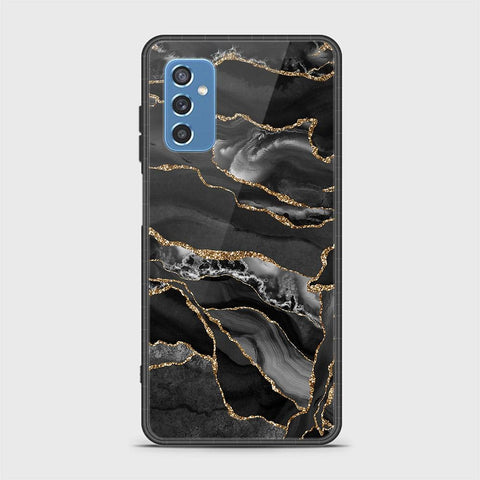 Samsung Galaxy M52 5G Cover- Black Marble Series - HQ Ultra Shine Premium Infinity Glass Soft Silicon Borders Case