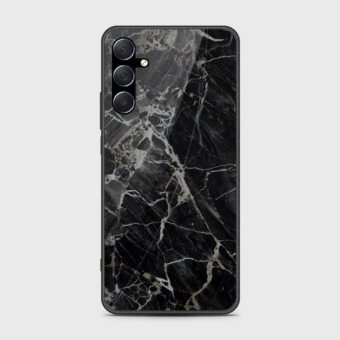 Samsung Galaxy M54 Cover- Black Marble Series - HQ Ultra Shine Premium Infinity Glass Soft Silicon Borders Case