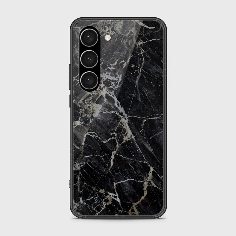 Samsung Galaxy S23 Plus 5G Cover- Black Marble Series - HQ Ultra Shine Premium Infinity Glass Soft Silicon Borders Case