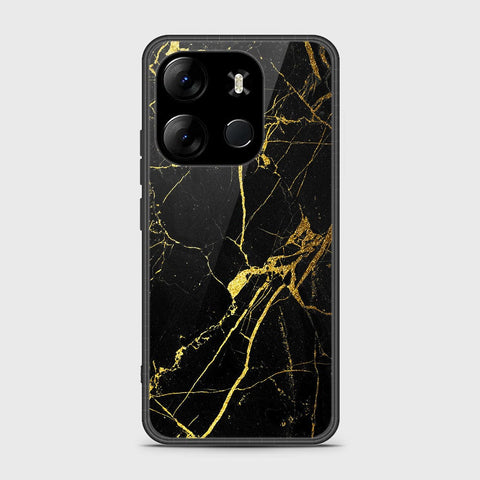 Tecno Spark Go 2023 Cover- Black Marble Series - HQ Ultra Shine Premium Infinity Glass Soft Silicon Borders Case