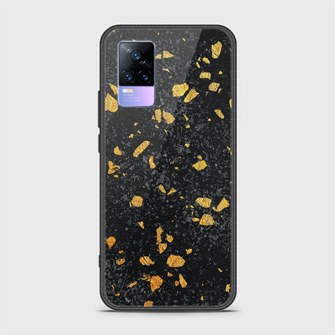 Vivo V21e Cover - Black Marble Series - HQ Ultra Shine Premium Infinity Glass Soft Silicon Borders Casee