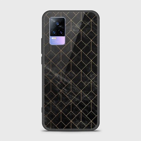 Vivo Y73 Cover - Black Marble Series - HQ Ultra Shine Premium Infinity Glass Soft Silicon Borders Casee