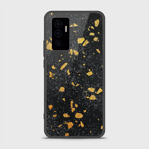 Vivo V23e Cover- Black Marble Series - HQ Ultra Shine Premium Infinity Glass Soft Silicon Borders Case