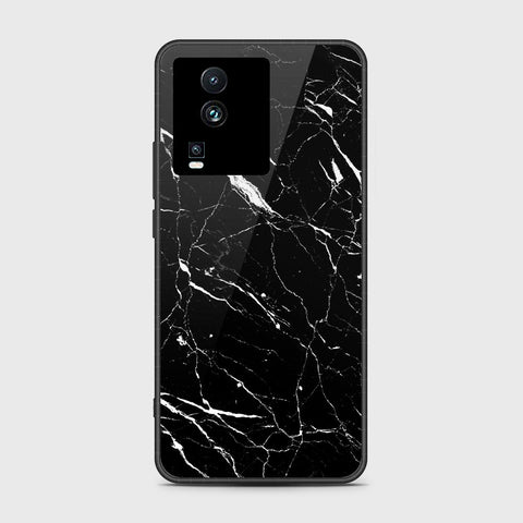 Vivo iQOO Neo 7 Cover- Black Marble Series - HQ Ultra Shine Premium Infinity Glass Soft Silicon Borders Case