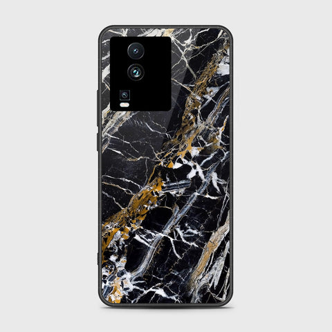 Vivo iQOO Neo 7 Cover- Black Marble Series - HQ Ultra Shine Premium Infinity Glass Soft Silicon Borders Case