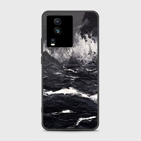 Vivo iQOO Neo 7 Cover- Black Marble Series - HQ Ultra Shine Premium Infinity Glass Soft Silicon Borders Case